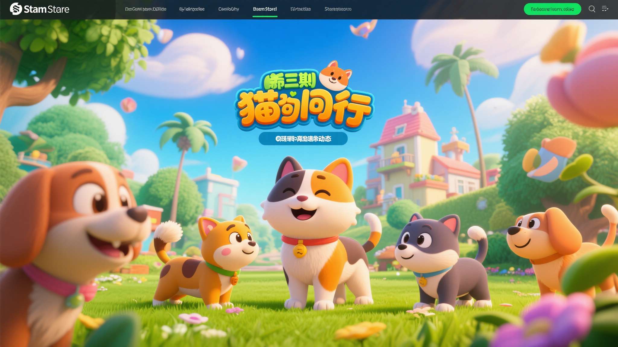 目前，《猫狗同行》的Steam商店页面已正式开放，玩家可以前往收藏并追踪后续动态